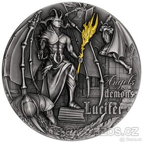 LUCIFER Angels and Demons 2 Oz Silver Coin - jen 500 ks