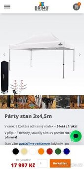 SLEVA NA 8500,- Párty stan 3x4,5m