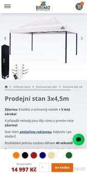 SLEVA NA 8500,- Párty stan 3x4,5m
