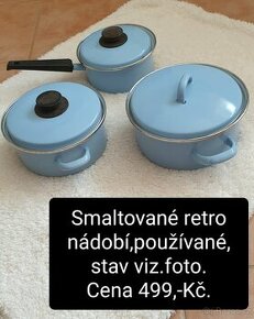 Smaltované retro nádobí. - 1