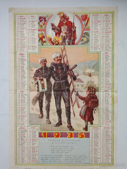 Starý kalendář - plakát, 1935