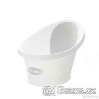Vanička Shnuggle bílá/šedá opěrka