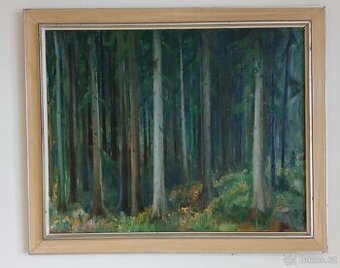 Velký obraz - Josef Houdek - V lese
