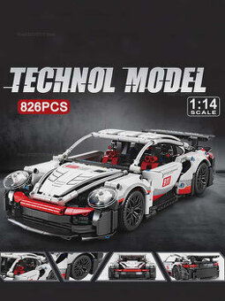 NOVÁ velká stavebnice Porshe 911 závodní auto 826 dílků délk
