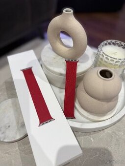 Luxusní, červený pásek na hodinky Apple Watch