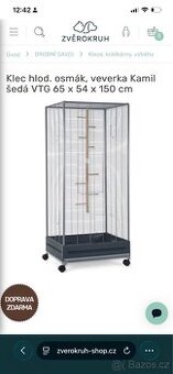 Velká vybavená klec pro osmáky degu