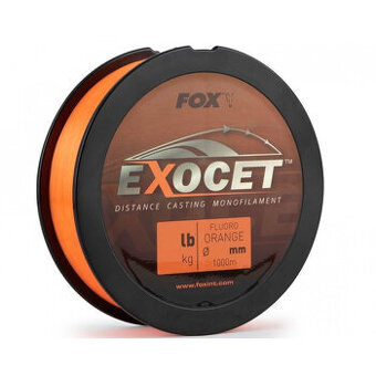 FOX Vlasec Exocet Fluoro Orange Mono 1000m 0,30mm 14lb 6,5kg