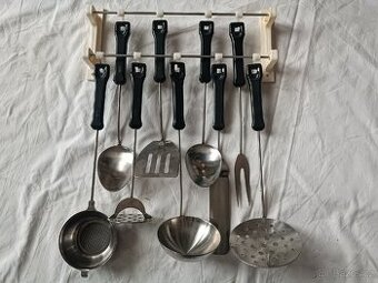 Retro kuchyňská souprava náčiní + držadlo na uchycení