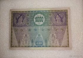 10.000 korun 1918, vzácnější vydání, téměř Unc-krásný stav,