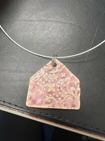 nápaditý neotřelý designový náhrdelník - keramika ORIGINí - 1