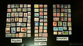 poštovní známky / Polsko Maďarsko Rumunsko č.2  100ks