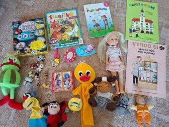 Hračky, Zoobles, plyšáci, malování na kameny, Barbie 30 kusů