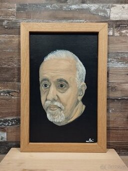 Obraz Paulo Coelho , olej na plátně