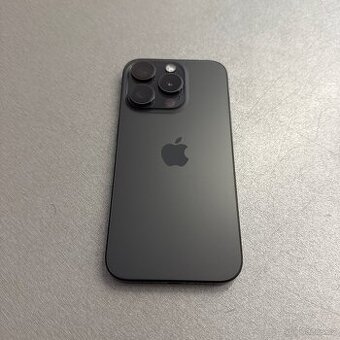 iPhone 15 Pro 256GB black, pěkný stav, 12 měsíců záruka