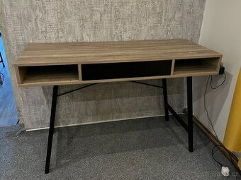 Psací stůl 48×120 barva světlého dubu/černá