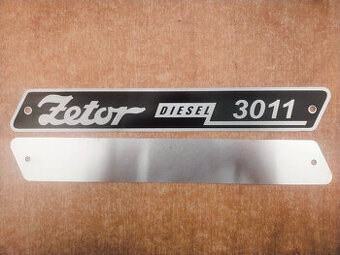 Nápis Zetor 3011 - hliníkový