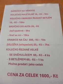 dřevěné ozdoby - dárečky