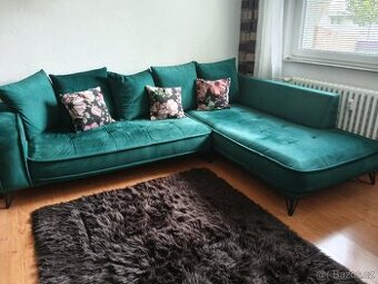 Sedací rohová souprava Tesoro zelená smaragdová