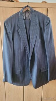 Pánský oblek šedý proužek Toscany