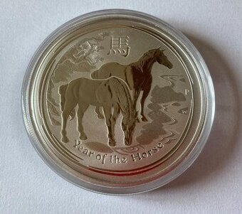 Stříbrná mince 2 AUD Year of the Horse (Rok koně) 2 Oz 2014