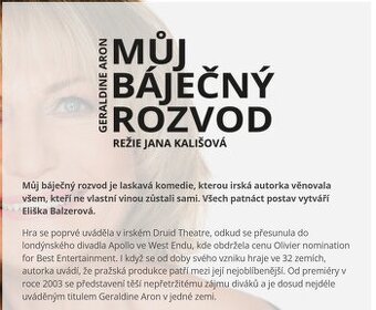 Muj bajecny rozvod 27.12. Praha