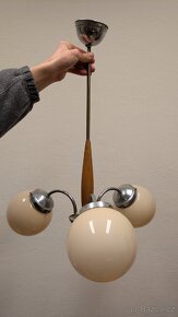 Prvorepublikový lustr chromovaný starožitný