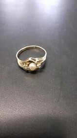 Zlatý prsten s říční perlou - 1
