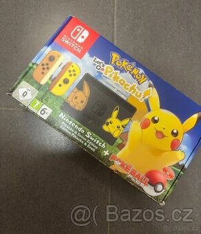 Konzole Nintendo Switch + Pokémon Lets Go, Pikachu + Pokébal