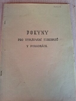 Pokyny pro vyplňování tiskopisů v poradnach - 1