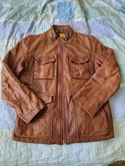 Pánská kožená bunda Hugo Boss (orange) L.
