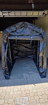 Garáž na moto stan univerzální 1,6x2,4x2m černá - 1