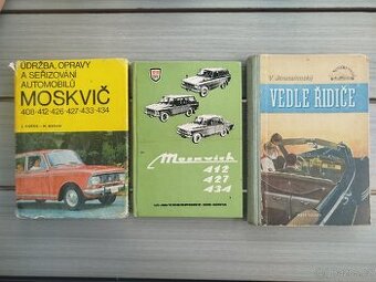 Knihy Moskvič údržba a opravy atd. 3kusy