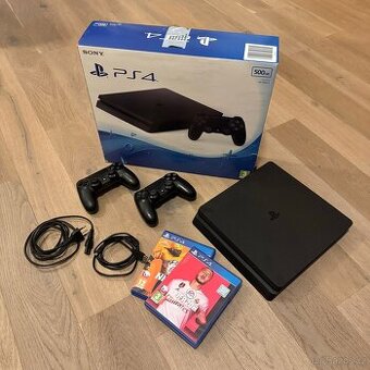 PS4 / Playstation 4 Slim 500gb + 2x Dualshock 4