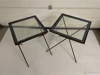 30xDesignový stůl z betonářské tyče “ROXOR" kalené sklo