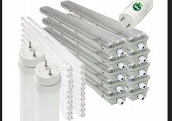 10x Hermetické svítidlo 120cm lampa + zářivky Tuby 20x LED G
