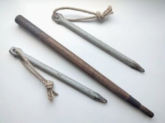 Německé ocelové stanové kolíky a tyč gyq44 1944 Wehrmacht WH