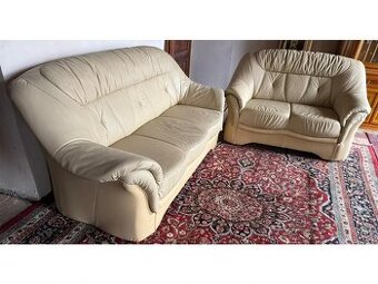 Luxusní kožená sedací souprava 3+2,3218