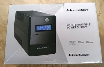 Záložní zdroj UPS Qoltec, rozbalený nepoužitý