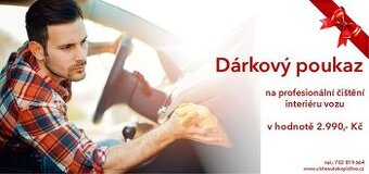 Dárkový poukaz na čištění interiéru vozu