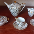 Souprava kávového porcelánu - zlacená