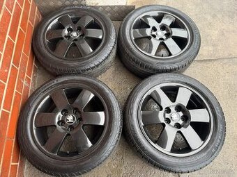 Alu 15" 5x100 škoda BAND BLACK letní 80% F, POLO TOP