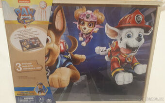 Nové dřevěné puzzle 3v1 Tlapková patrola
