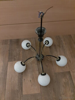 Prodám retro mosazný 5 ramenný lustr