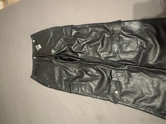 Koženkové dámské kalhoty