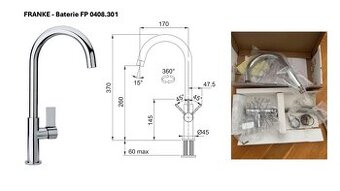 Kuchyňská baterie Franke FP 0408.301