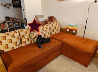 Rohový rozkládací gauč