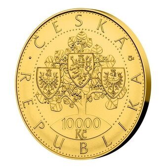 Au mince 10000Kč- 100. výročí vzniku ČSR, bk + proof