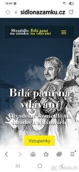 2 VSTUPENKY- BÍLÁ PANÍ NA VDAVANÍ