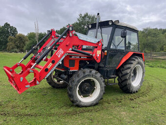 Zetor 6045 s  čelním nakladačem s SPZ