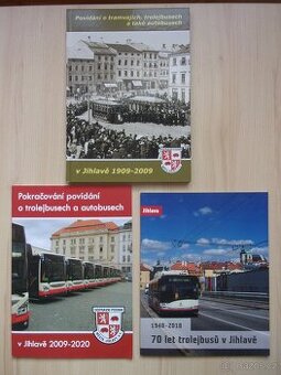 JIHLAVA - 3x KNIHA TRAMVAJE, TROLEJBUSY, AUTOBUSY
